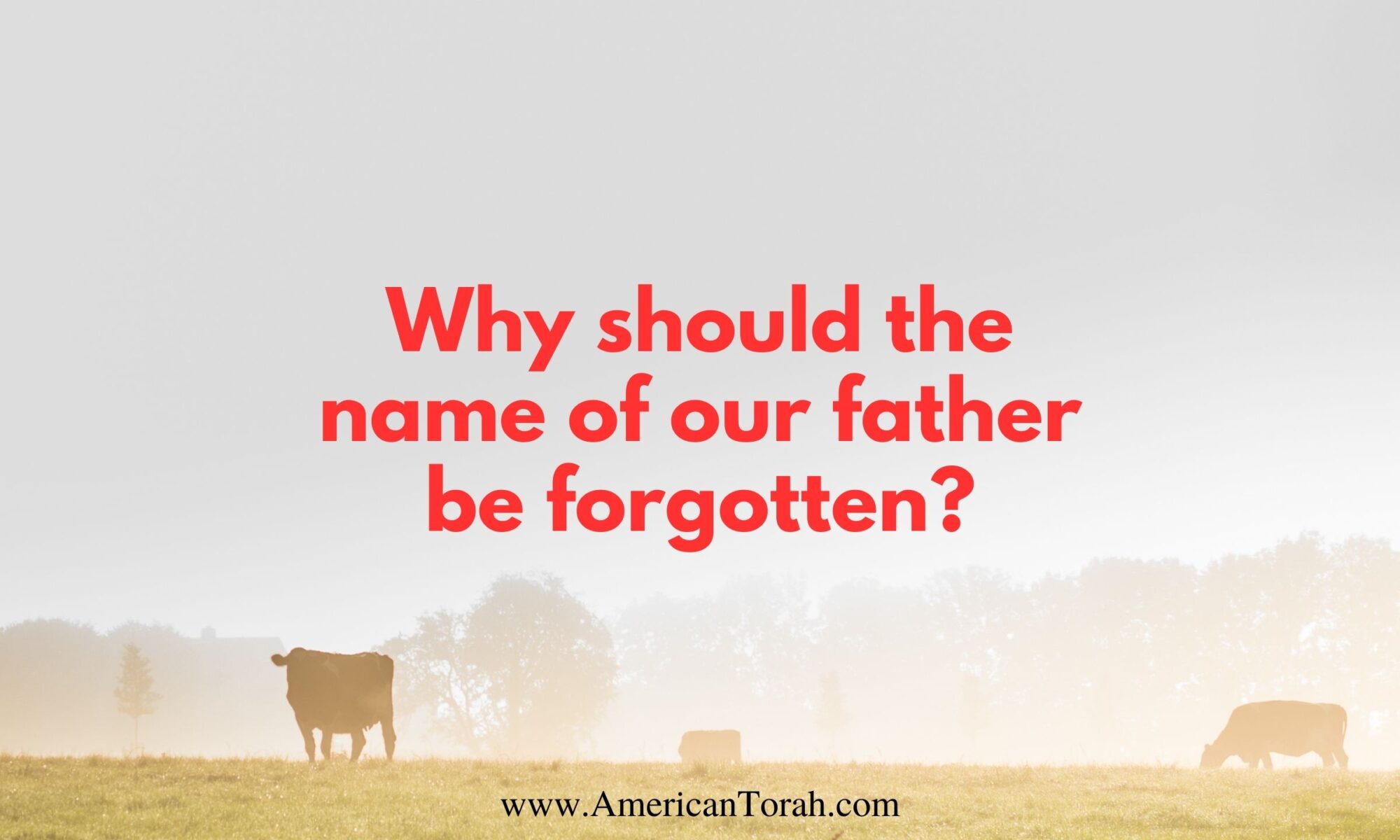 Our father died in the wilderness. He was not among the company of those who gathered themselves together against the LORD in the company of Korah, but died for his own sin. And he had no sons. Why should the name of our father be taken away from his clan because he had no son? Give to us a possession among our father's brothers. Numbers 27:3-4 ESV