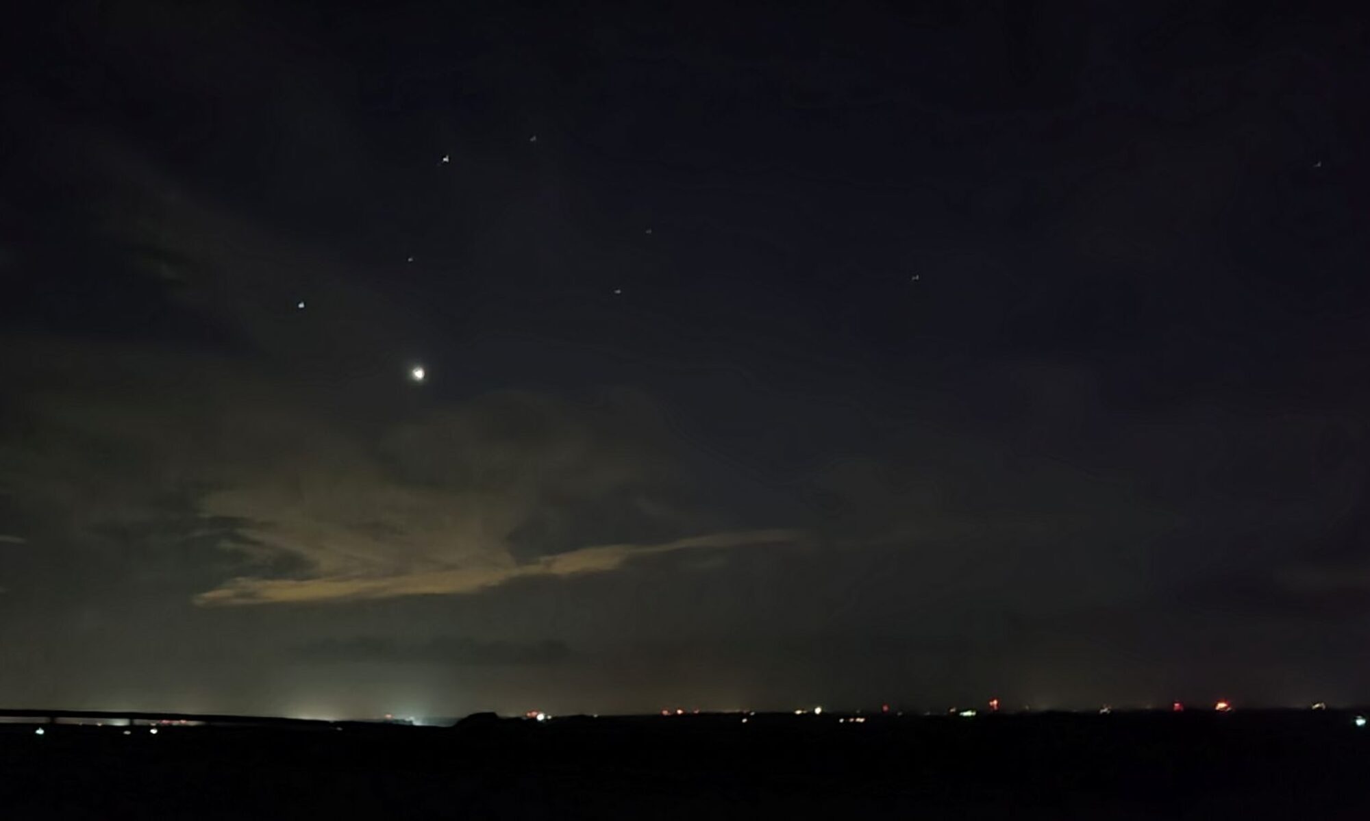 American Torah in Texas at night.